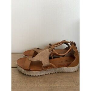 Sundance Vera Pelle Italy Women's Brown Leather Sandals Size 9 EU 40